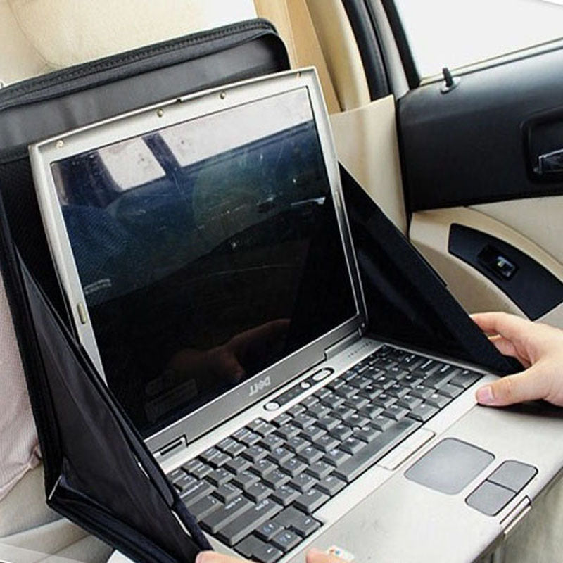 Car Seat Folding Laptop Holder Multifunctional Oxford Cloth Hanging Storage