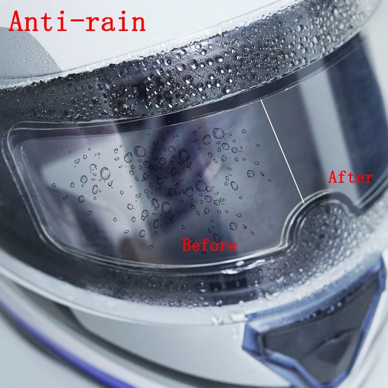 Motorcycle Helmet Clear Anti-Fog Rainproof Film Helmet Lens Durable Nano Coating Sticker Moto Safety Driving Helmet Accessories