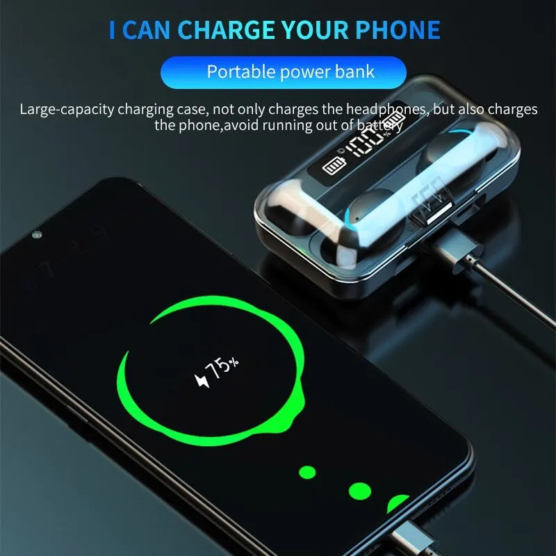 Wireless Bluetooth Earphones with LED Display