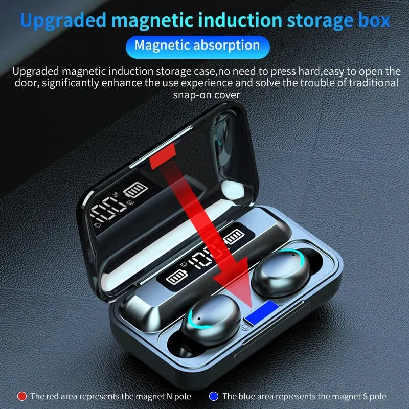 Wireless Bluetooth Earphones with LED Display