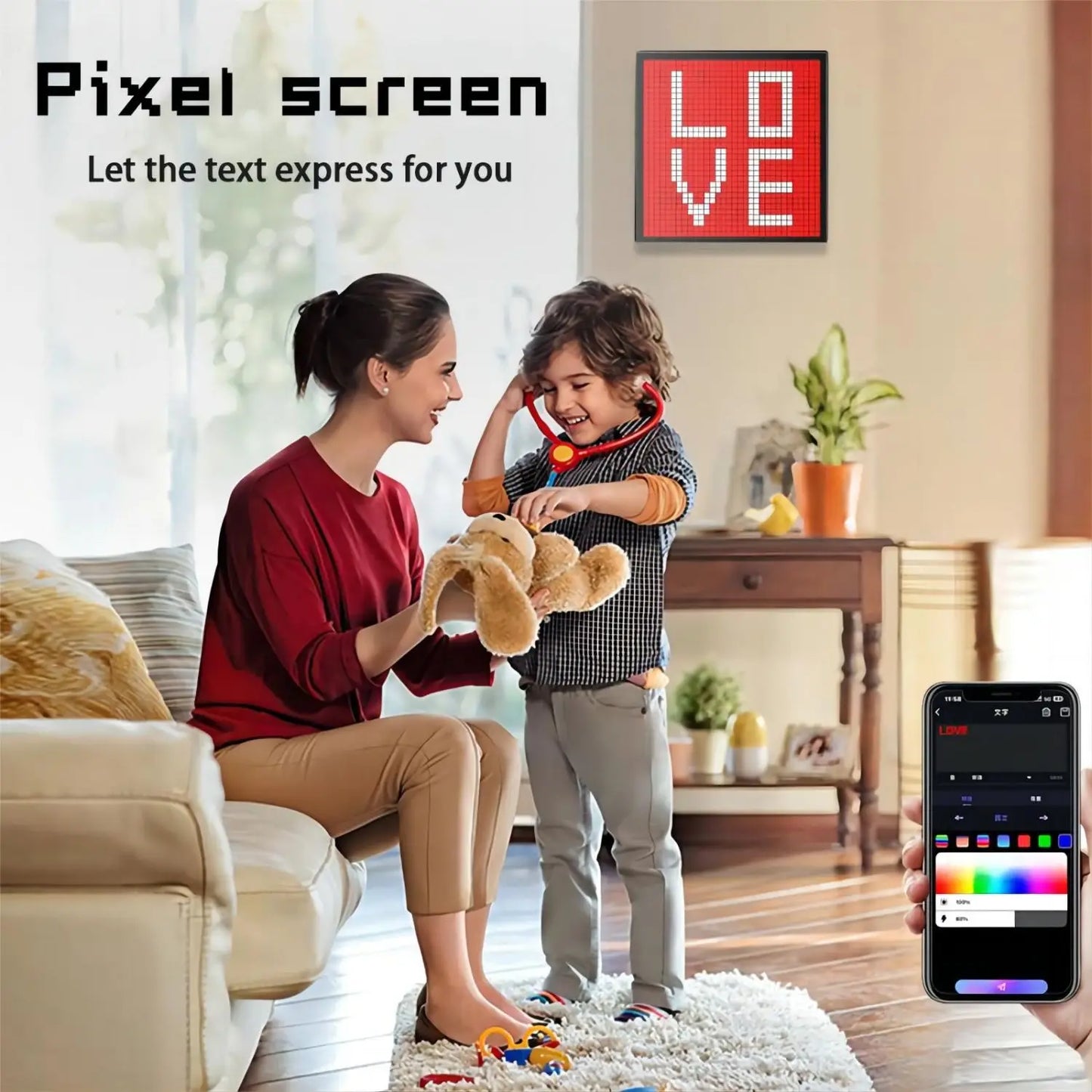 CrazeAce™ RGB LED Pixel Art Frame
