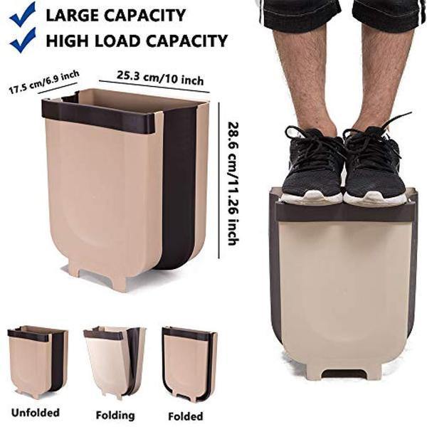 Foldable Hanging Trash Bin - household-ideals
