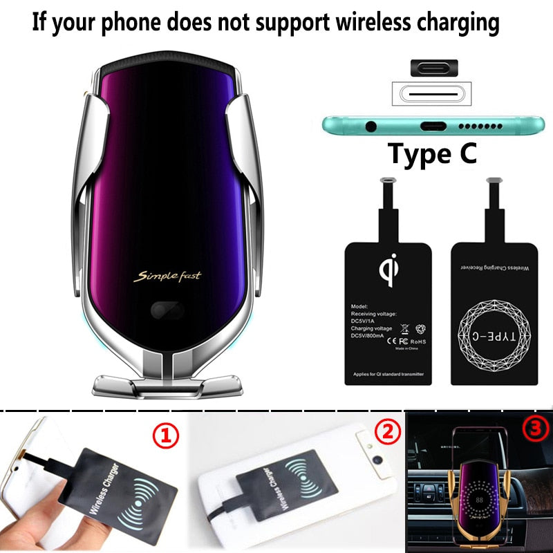 Wireless Lightning Car Phone Charger