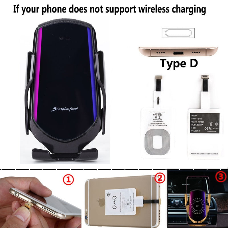 Wireless Lightning Car Phone Charger