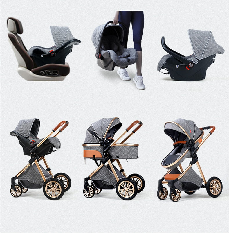 Lightweight 3-in-1 Luxury Baby Stroller