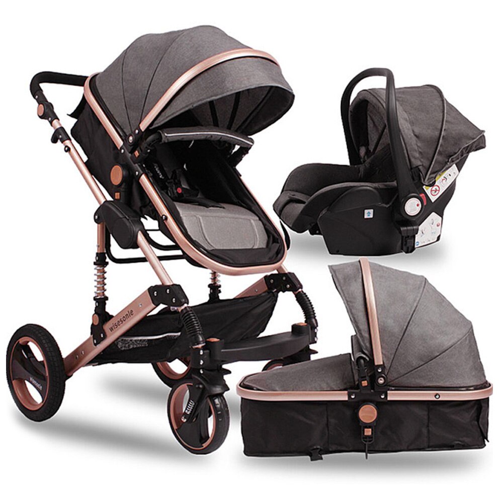 Lightweight 3-in-1 Luxury Baby Stroller