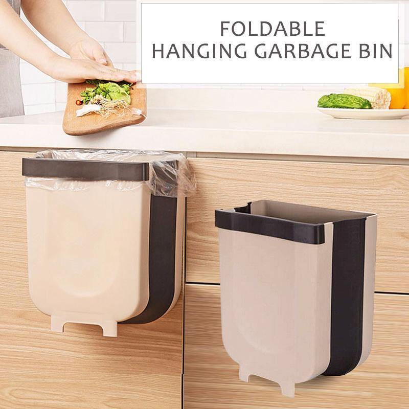 Foldable Hanging Trash Bin - household-ideals