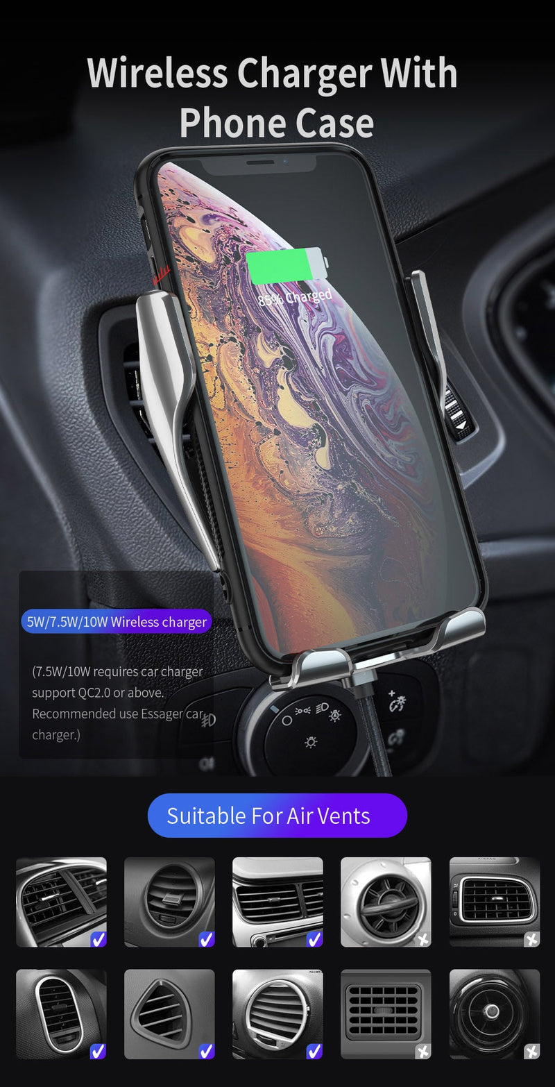 Wireless Lightning Car Phone Charger