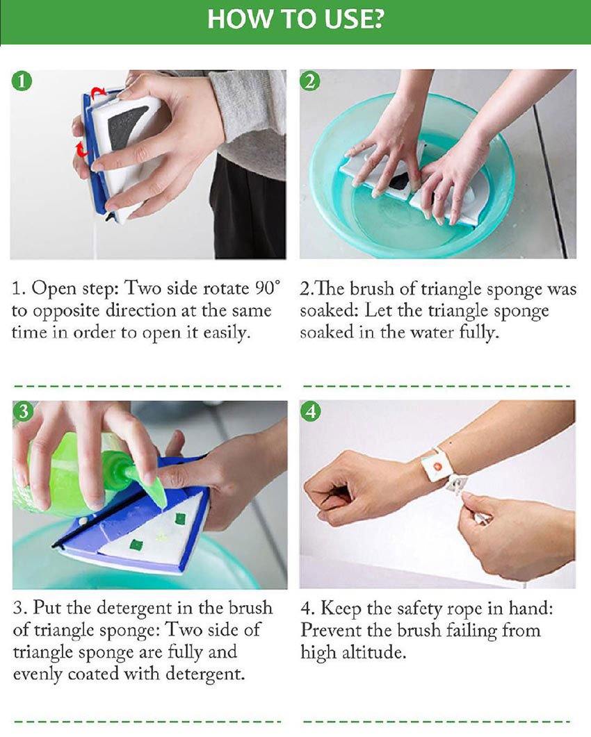 Double Side Magnetic Glass Cleaning Brush - lifehacks-home