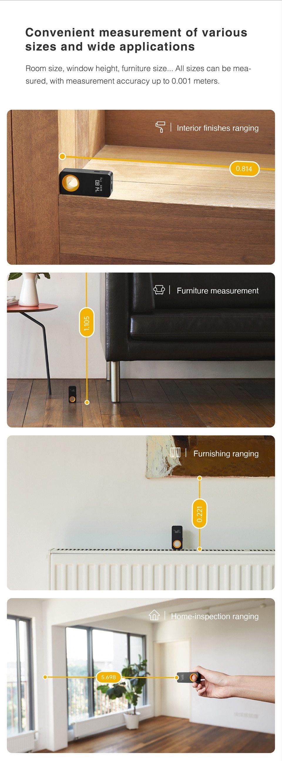 Laser Tape Measure Rangefinder Intelligent OLED Display 30M - lifehacks-home