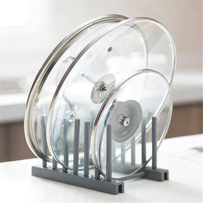 Kitchen Organizer Pot Lid Rack Stainless Steel Spoon Holder Pot Lid Shelf Cooking Dish Rack Pan Cover Stand Kitchen Accessories - lifehacks-home