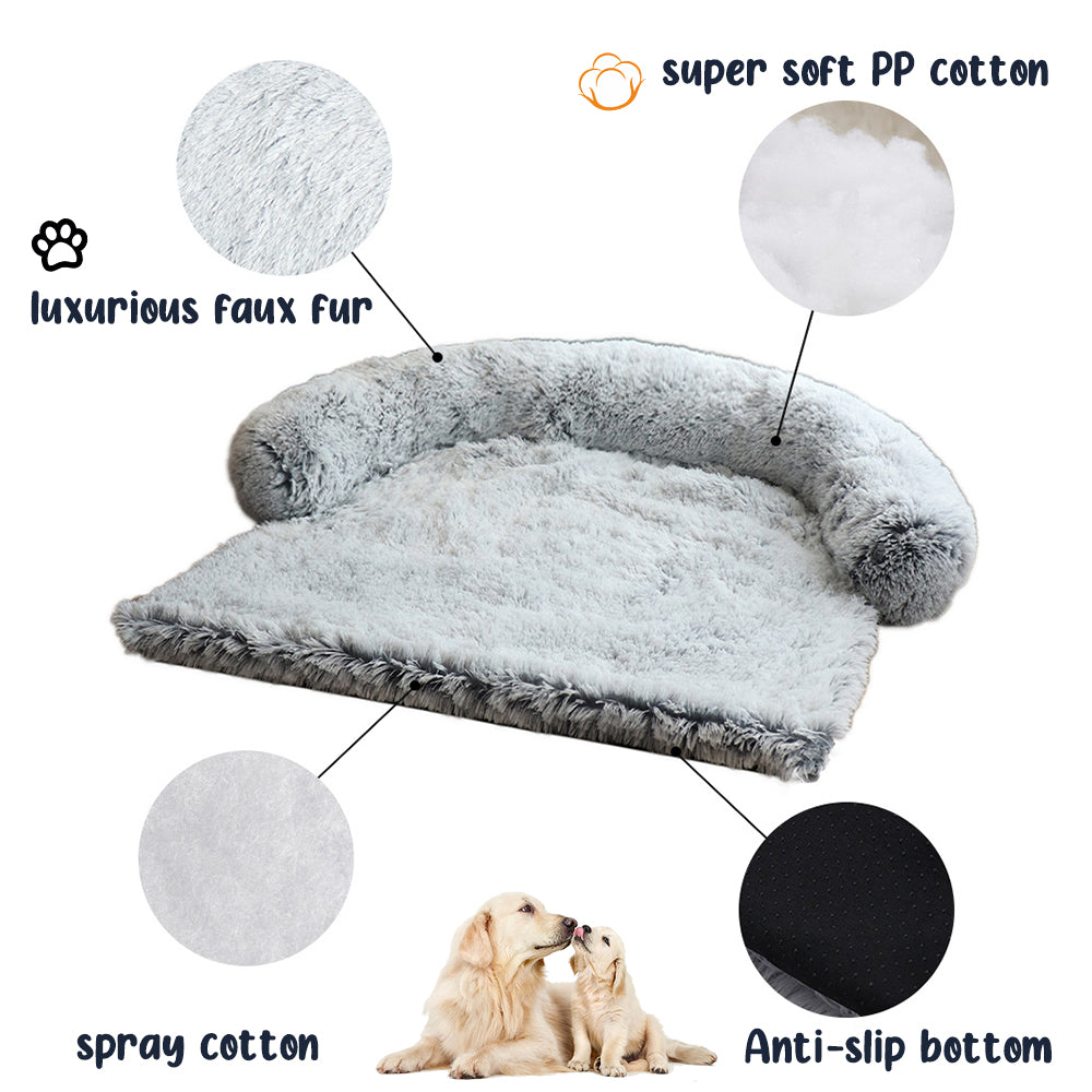 Large Dog Bed Cover Protector Warm Calming Plush
